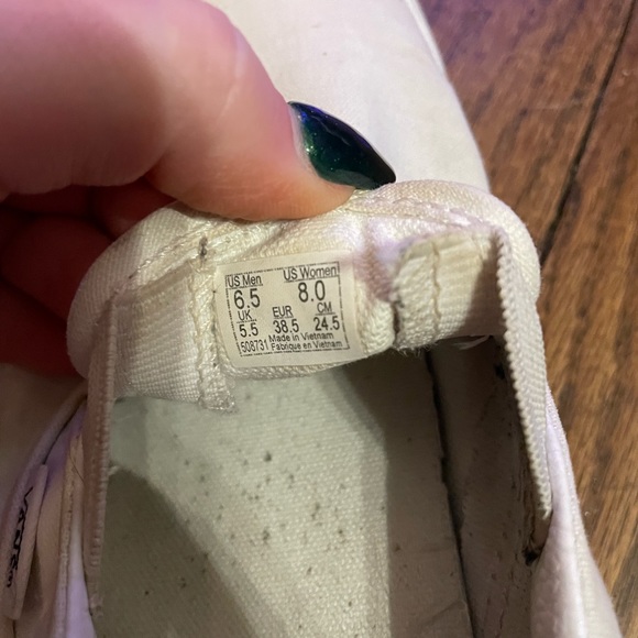 White Slip On Vans - Picture 2 of 2